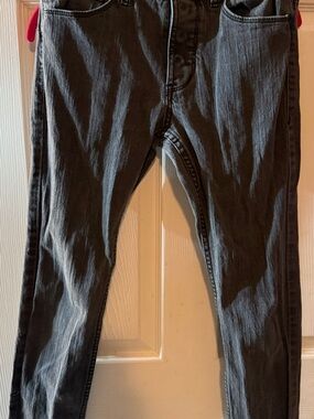 RUDE Men's Skinny Jeans in Charcoal Gray